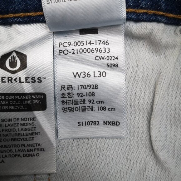 NWT Levi's 514 Men's Size 36/30 Straight Leg Medium Wash Blue Jeans - Picture 9 of 14